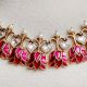Handmade Brass Metal Jewellery Pink Lotus Necklace Set